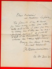 LU89-L.A.S-RENÉ DEMEURISSE-ARTISTE PEINTRE-1932