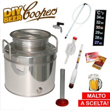 Kit Fermentation Acier Inoxydable Base Avec/Sans Malt à Choix Tige 30 Litres