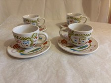FRAGONARD bonjour bonheur  lot de 4 tasses avec soucoupe