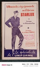 ❤️ TRES BEAU RARE BUVARD STARLUX VÊTEMENTS POLICE GENDARMERIE MILITAIRE TBE