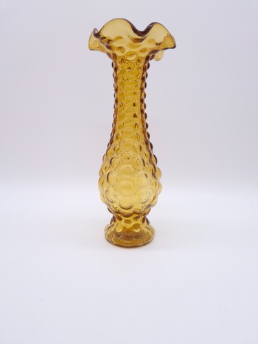 Vase vintage verre ambré