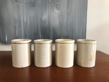 4 ANCIENS POTS A CONFITURE EN CÉRAMIQUE