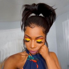 Short Yaki Bob Wigs Black Hair