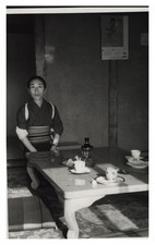 Japon, Hokkaido, Kawayu Spa, Thé de bienvenue à l'Hôtel Misono, Tirage vint