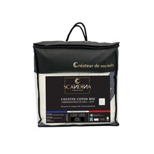 Couette hiver coton bio - 240 x 220 cm - 400g/m² - Made in France - Blanc