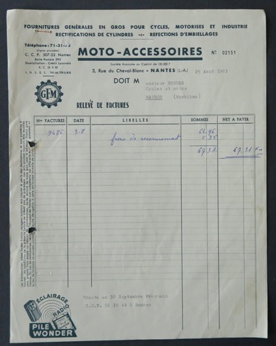 Facture moto accessoire nantes - moto-accessoire,