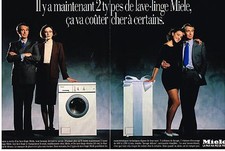 PUBLICITE ADVERTISING  1987   MIELE  lave linge machine à laver (2 pages)