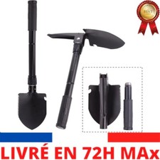 Mini Pelle Pliante Multifonction Scie Pioche Hache Survie Camping Randonnée Jard