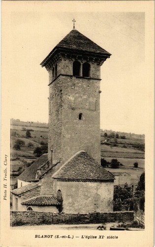 Cpa blanot eglise france - blanot,