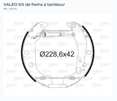 Valeo 554710 kit - -, freins
