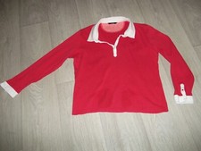 Polo tee shirt  BURTON rouge et blanc taille 42/XL/4 TBE