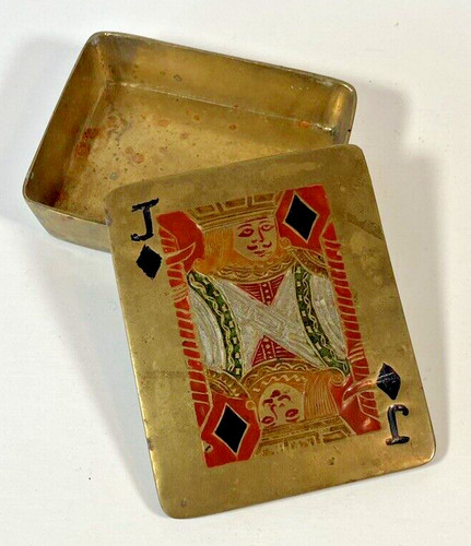 Boite laiton rangement - , cartes