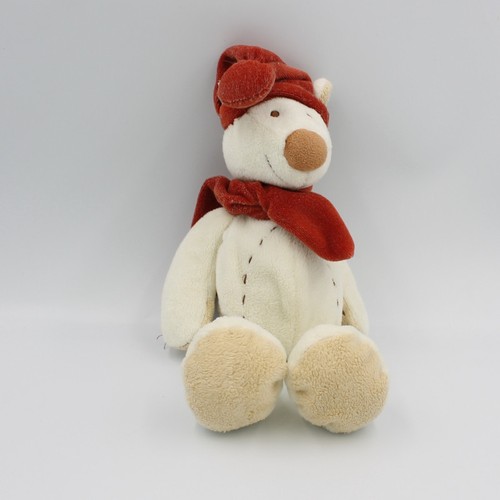 Doudou ours blanc rouge kiabi - ours,