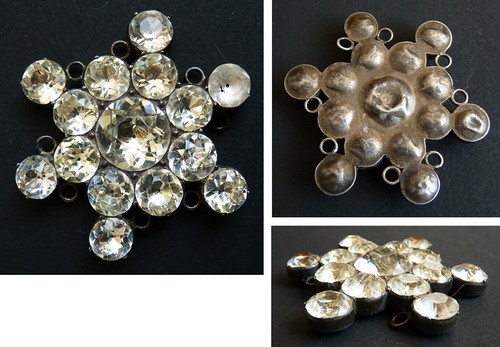 Broche boucle argent - , massif