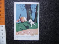 CHROMO Gants de peau LEVEQUE Dijon devinette objet cache CHIEN LAPIN MARAUDE