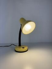 Lampe de Bureau Col de Cygne Flexible Jaune Pastel en Métal Laqué Vintage, 1980 