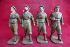 Soldat de Plomb béret vert de la Légion étrangère 4 parachutistes - Repeint