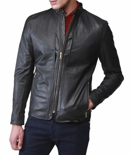 Blouson motard rétro noir - blouson,