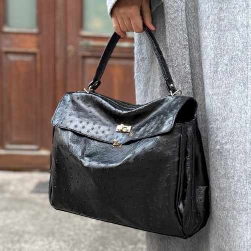 Sac main femme - noir, luxe