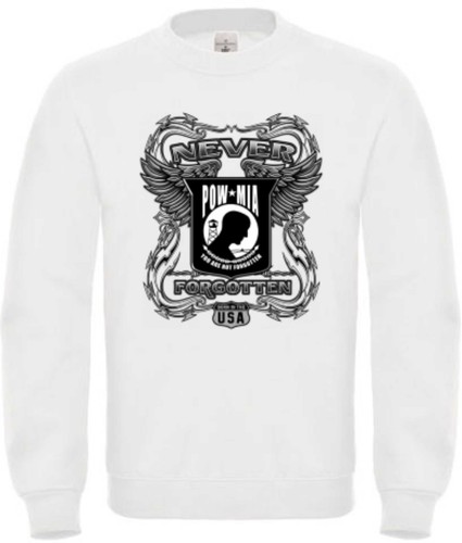 Sweatshirt blanc biker chopper - sweatshirt,