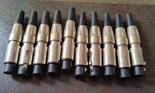 Lot de 11 prises XLR femelle neuves plaquées Or Orbitec