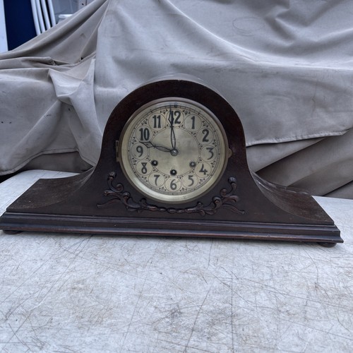 Antique large mantel clock - mantel,