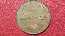 Jeton collection SHELL épopée de l'espace - Louis Blériot 1969