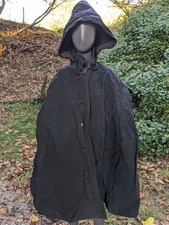 Ancienne grande cape imperméable noire veste trench coat