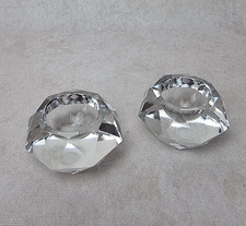 Paire bougeoirs cristal - de,