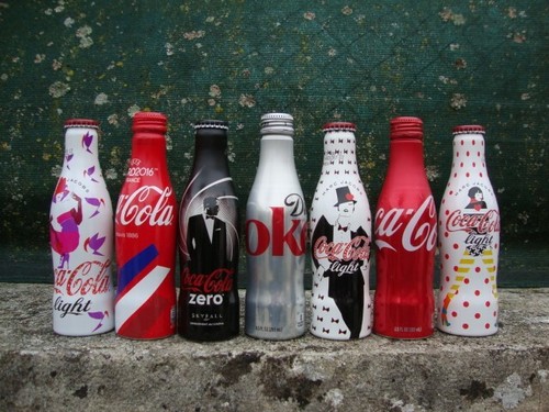 Lot bouteilles de - de, coca