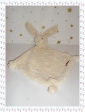 ㊲ -  Doudou Semi Plat Losange Lapin Crème Marron  Clarins