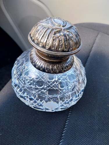 Encrier ancien cristal taille - ancien,