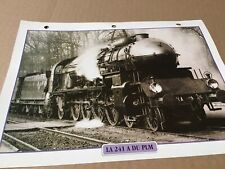 006 241A PLM 1925 Fiche collection ATLAS trains de légende carte chemin de fer
