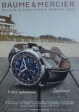 PUBLICITE MONTRE BAUME & MERCIER HORLOGERIE GENEVE CAPELAND DE 2012 FRENCH AD