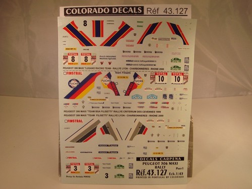 Decals peugeot 306 maxi - 1/43,