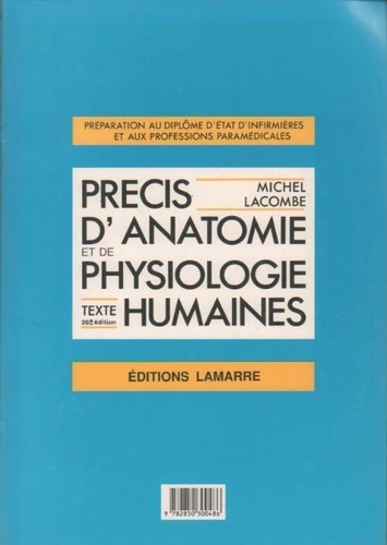 Précis anatomie de - d'anatomie,