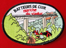Ecusson tissus brodé Belgique Sport LES BATTEURS DE CUIR  MARCHE DU VIADUC 10cm