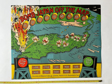Bomb Japan off the map ! american pinball plate circa 1950
