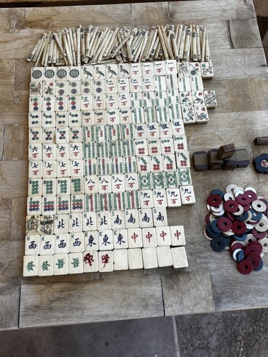Vintage mah jong - bamboo, &