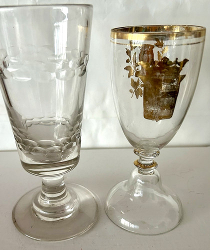 Lot verres anciens cristal - lot,