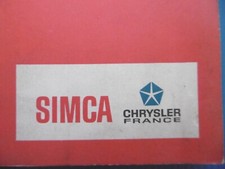 SIMCA CHRYSLER FRANCE - 1972 - CATALOGUE PIECES DETACHEES D'ORIGINE - SCHEMA