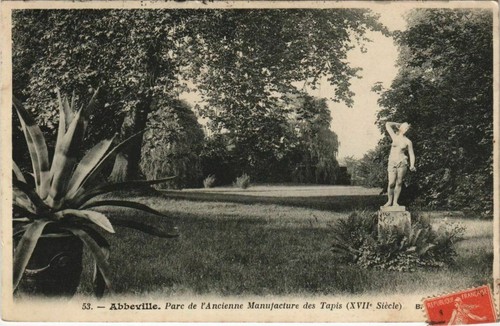 Cpa abbeville parc - parc, de