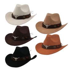 Cowgirl Hat Wide Brim Western Cowboy Hat pour costume accessoire pour le thème