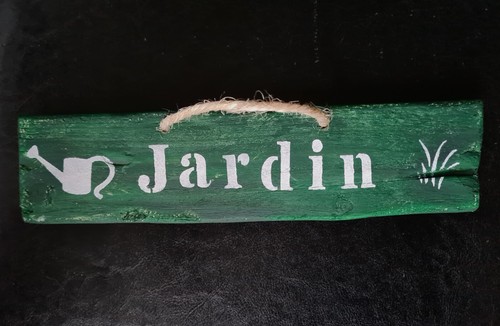 Panneau bois flotté jardin - bois, "jardin"