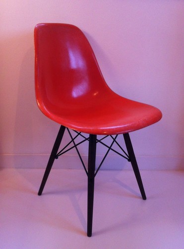 Chaise orange eames - chaise,