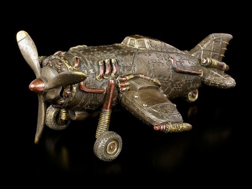 Steampunk avion avec hélice - avion,