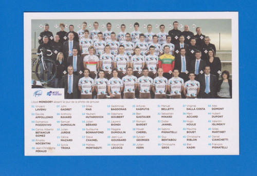Cyclisme carte equipe - carte, cycliste