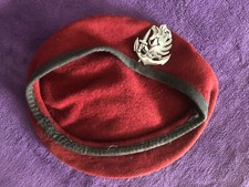 Ancien beret Para Troupes de marine - beret rouge - TAP