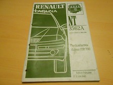 notice technique 3562 A RENAULT LAGUNA  particularités moteur F5R 700