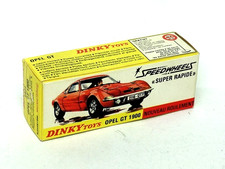 Boîte D'ORIGINE vide ancien Dinky Toys FRANCE 60's ref  1421 Opel GT 1900 TTBE